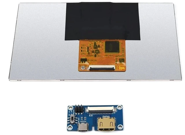 Alt view image 2 of 7 - 1024 × 600 Resolution 7inch IPS Display Integrated Thin and Light Screen for Raspberry Pi,Jetson Nano,Windows PC,Support Windows/Linux/Android System,170° Wide Viewing Angle