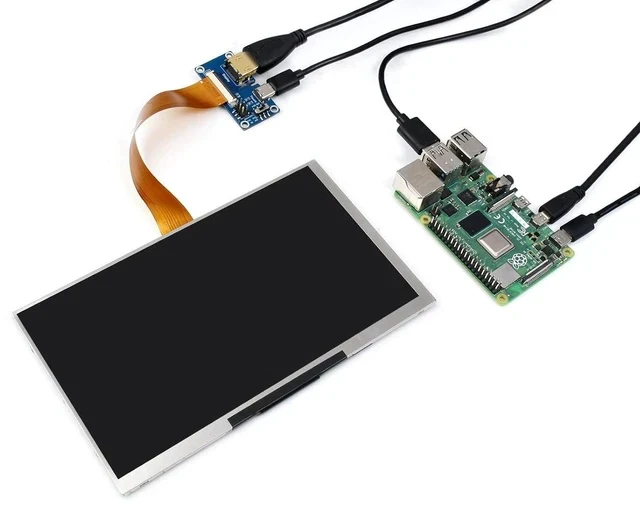 Alt view image 7 of 7 - 1024 × 600 Resolution 7inch IPS Display Integrated Thin and Light Screen for Raspberry Pi,Jetson Nano,Windows PC,Support Windows/Linux/Android System,170° Wide Viewing Angle