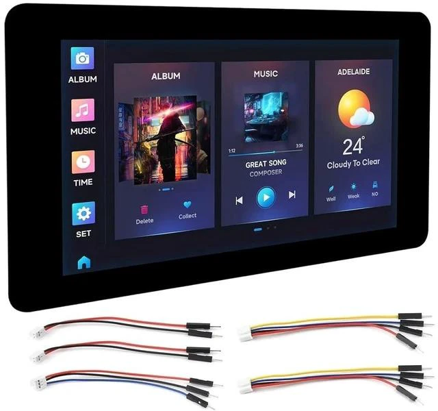 Main image of ESP32-S3 7inch Capacitive Touch Screen Development Board 800×480 Resolution 7 inch 65K RGB LCD Disply,5-Point Touch,Supports WiFi & Bluetooth