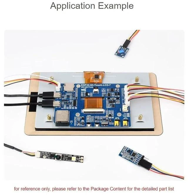 Alt view image 5 of 7 - ESP32-S3 7inch Capacitive Touch Screen Development Board 800×480 Resolution 7 inch 65K RGB LCD Disply,5-Point Touch,Supports WiFi & Bluetooth