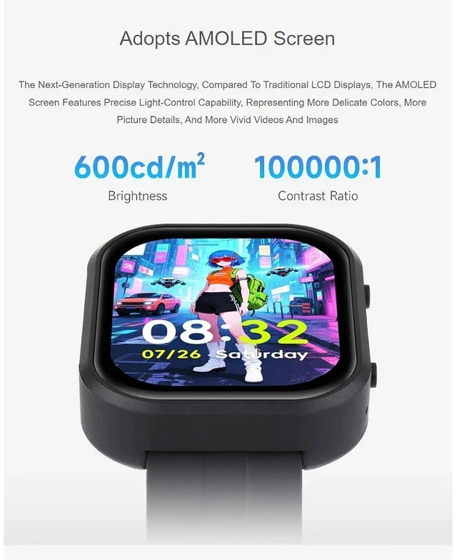 Alt view image 3 of 7 - ESP32-S3 2.06inch AMOLED Touch Watch Development Board Based on ESP32-S3R8 Microcontroller(Not Include Battery), Supports Offline Voice Recognition and AI Speech Interaction