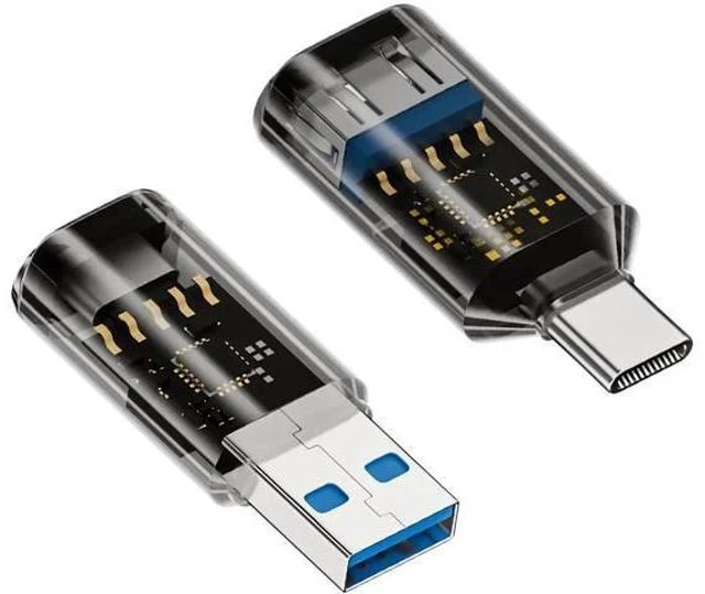 Alt view image 5 of 6 - 2 Pack USB 3.2 A to USB C Adapter with LED Digital Power Display, Real-Time Monitor Voltage Current Wattage Converter Compatible with iPhone 15 Series, iPad Air/Pro, MacBook, All USB-C Phones & Tablet