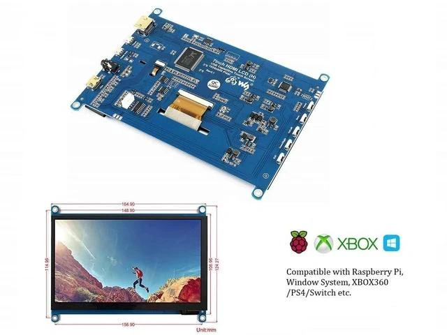 Alt view image 7 of 7 - 7inch HDMI LCD (H) 1024x600 IPS Capacitive Touch Screen LCD Display HDMI Module for Raspberry Pi, Jetson Nano, BB Black, Banana Pi, Microsoft XBOX360 and Nintendo Switch