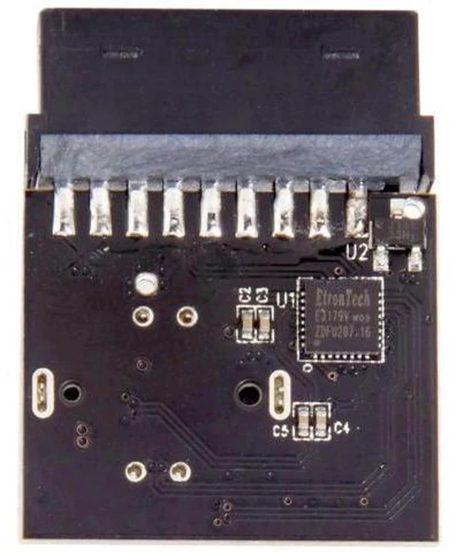 Alt view image 6 of 7 - 19/20Pin Motherboard Header to USB 3.1 Type-E Front Panel Adapter with Built-in Signal Chip, Internal USB-C Front Panel Convertor for DIY PC Gaming Cases, ASUS, MSI, Gigabyte, Dell, HP, Lenovo Motherb