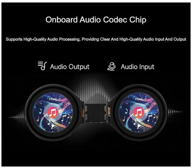 Alt view image 4 of 6 - ESP32-S3 1.28inch Double Eye Round LCD AIoT Development Board240 × 240 Resolution Dual IPS Displays65K ColorsSupports AI Speech InteractionSupports Wi-Fi/Bluetooth 5