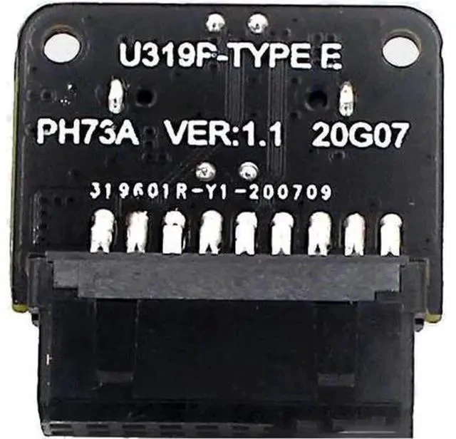 Alt view image 4 of 5 - USB3.0 19/20Pin Motherboard Header to KeyA TypeE Adapter, Internal Converter for USBC Front Panel Port