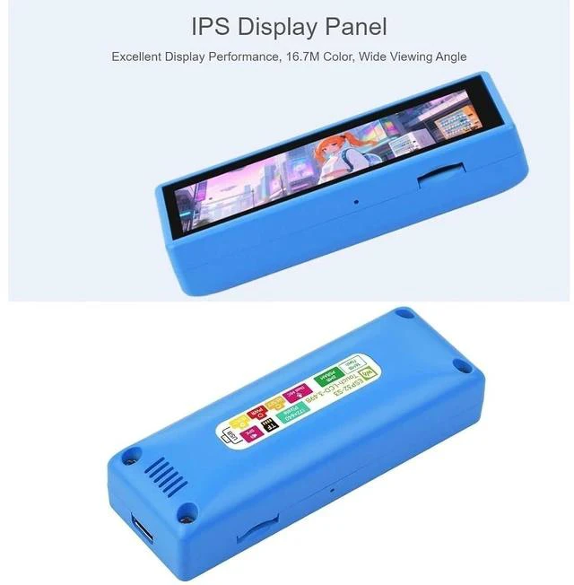 Alt view image 3 of 7 - ESP32-S3 Development Board with 3.49inch IPS Capacitive Touch LCD (B),172 × 640 Resolution 16.7M Color QSPI Display,Supports AI Interaction and Offline Voice Control