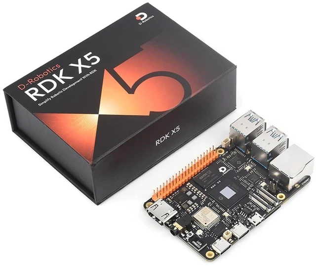 Alt view image 4 of 6 - D-Robotics RDK X5 Development Board - 10 Tops AI, 4GB/8GB RAM, Sunrise 5 Chip, Octa-core Cortex A55, MIPI DSI, HDMI, Wi-Fi 6, Bluetooth 5.4, Ready-to-Use (8GB RAM,Power Kit)