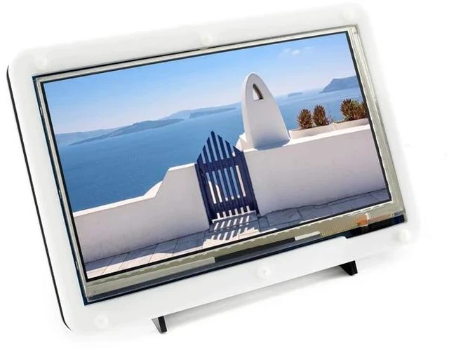 Main image of 7 inch IPS Capacitive Touch Screen Display 1024×600 Hardware Resolution HDMI LCD C Monitor with Bicolor Case for Raspberry Pi/BeagleBone Black/Banana Pi, Support Windows 10/8.1/8/7