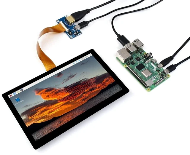 Alt view image 7 of 7 - 1024 × 600 Resolution 7inch IPS Display Integrated Thin and Light Touch Screen for Raspberry Pi,Jetson Nano,Windows PC,Support Windows/Linux/Android System,170° Wide Viewing Angle