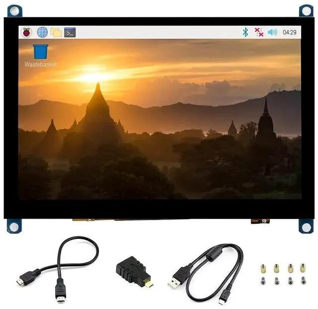 Main image of 5 inch Capacitive Touch Screen TFT LCD Display Toughened Glass Panel 800x480 5inch HDMI H V4 LCD for Raspberry Pi 4B/3B+/3B/Zero/Zero W WH,PC,Support VariousSystems