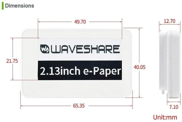 Alt view image 6 of 6 - 2.13 inch Passive NFC-Powered e-Paper,250×122 Pixel, No Battery Required No Messy Wiring Novel Passive NFC Tech Wireless Powering & Data Transfer APP Provided