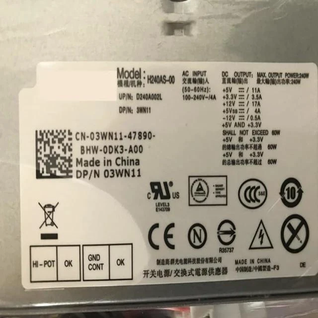 Alt view image 5 of 5 - PSU for 390 790 990 3010 7010 9010 240W Power Supply 3WN11 L240AS-00 H240AS-00 H240AS-01 AC240AS-01 H240ES-00
