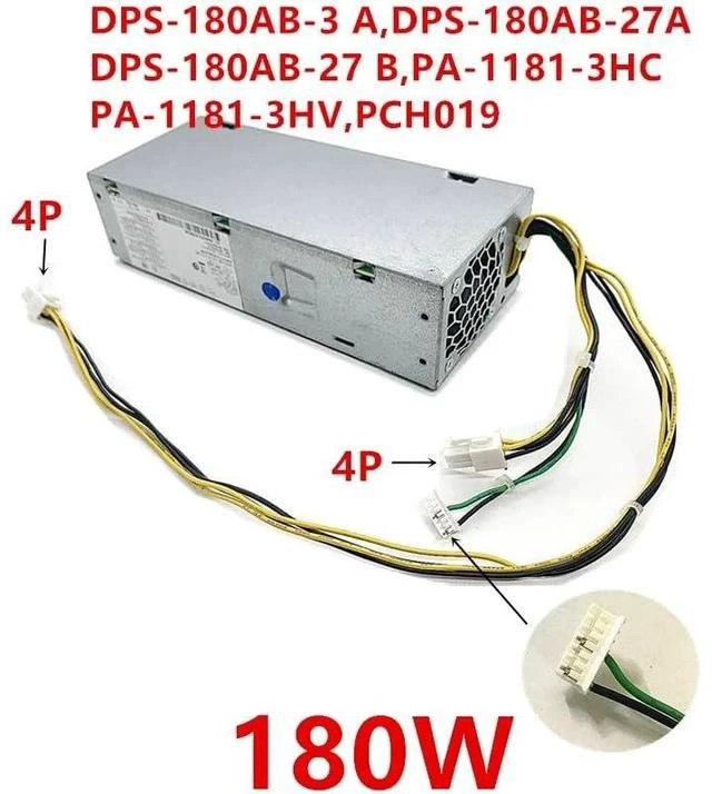 Alt view image 2 of 6 - PSU for H P 600G3 400G5 Power Supply PCH019 D18-180P2A PCG005 DPS-180AB-27A PA-1181-3HC PA-1181-3HV DPS-180AB-27 B 7-pin 2-Wire
