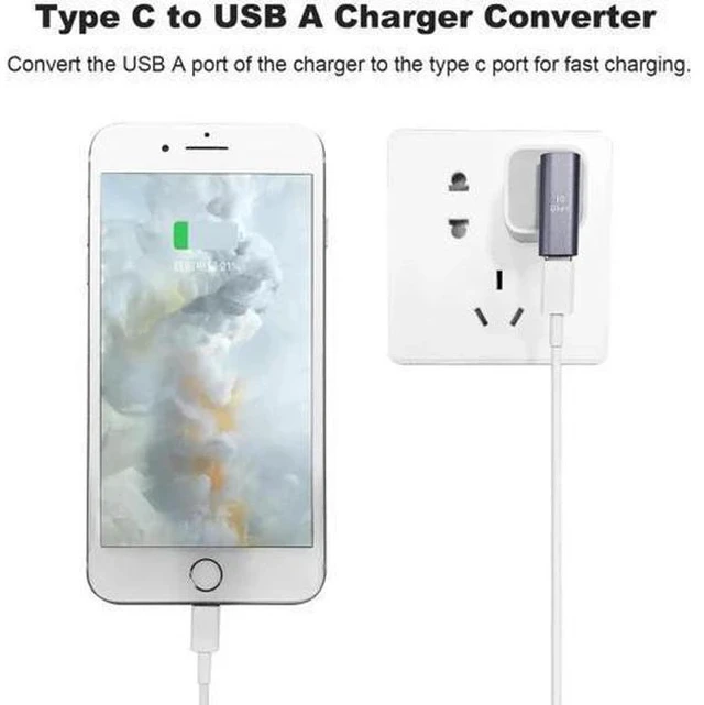 Alt view image 3 of 6 - 2-Pack 90° Left & Right Angled USB-C Female to USB A Male OTG Adapter, USB 2.0 Elbow Converter for Charging & Data Sync, Compatible with iPhone, iWatch, AirPods, iPad, Android Phones & Tablets