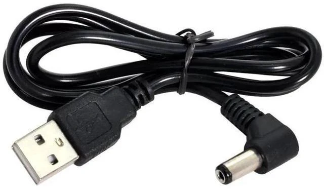 Alt view image 2 of 6 - 120CM Right-Angled USB2.0 A Male to 5.5×1.5mm DC Barrel Power Cable, 90 Degree 5V Charging Cord