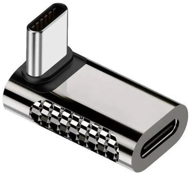 Main image of Up/Down 90 Degree USB4 Type C Male to Female Adapter, 20Gbps Data Transfer 100W PD Charging 8K Video Output Elbow Converter Compatible with All USB4, Thunderbolt 3/4, USB-C Laptops & Handheld Game Con