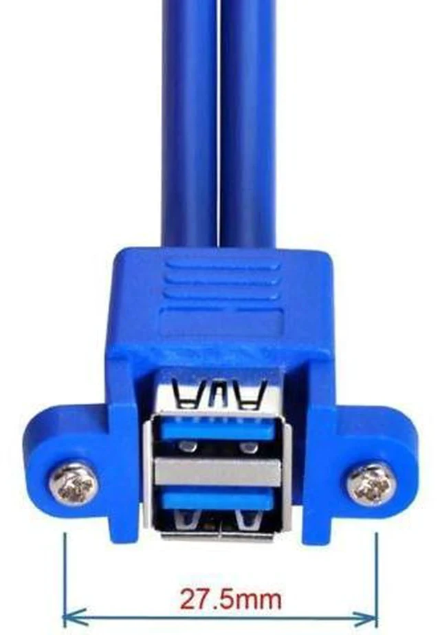Alt view image 3 of 7 - 0.5M USB 3.0 Front Panel Header Extension Cable, 2 Male to 2 Female Cord with Panel Mount Screws