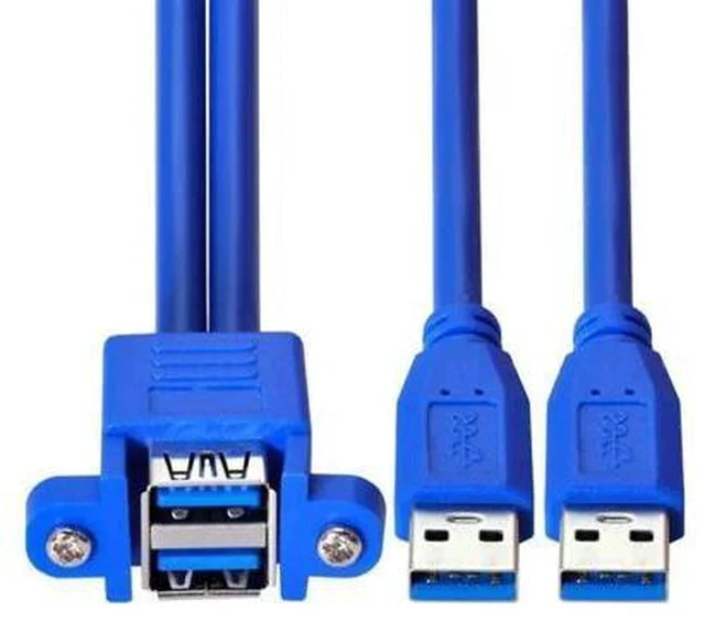 Alt view image 5 of 7 - 0.5M USB 3.0 Front Panel Header Extension Cable, 2 Male to 2 Female Cord with Panel Mount Screws