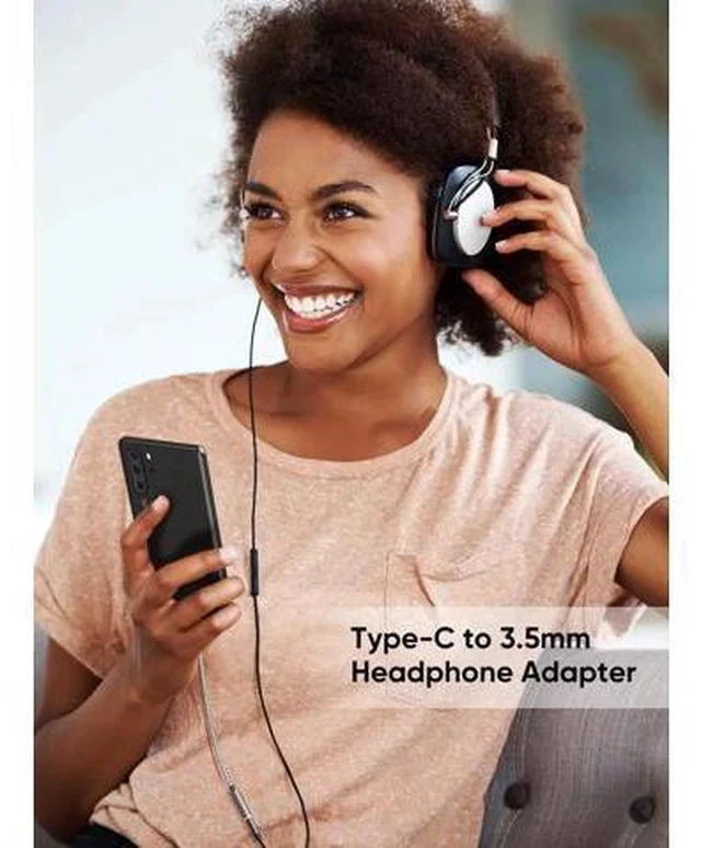 Alt view image 7 of 7 - 0.33FT USB C to 3.5mm Audio Adapter with Built-in 24Bit/96kHz HiFi DAC, Type-C Aux Headphone Dongle Compatible with iPhone 15/16 Series Galaxy S24 S23 Ultra Pixel 9 iPad