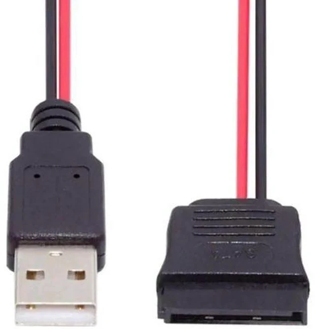 Alt view image 5 of 6 - SATA 15Pin to USB 2.0 Power Cable, 5V 2A Cord for 2.5 Inch SATA HDD and SSD
