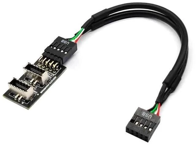 Alt view image 7 of 7 - 20cm Dual Key-A Type-E Front Panel Female to USB2.0 9/10Pin Motherboard Header Male Conversion Cable