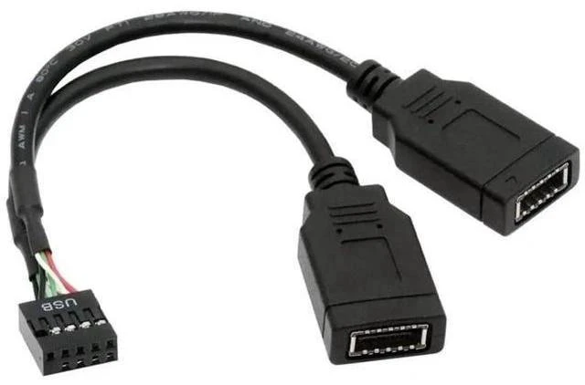 Main image of 0.15M USB2.0 9/10Pin Motherboard Header Male to Dual Key-A Type-E USB3.1 Front Panel Extension Cable