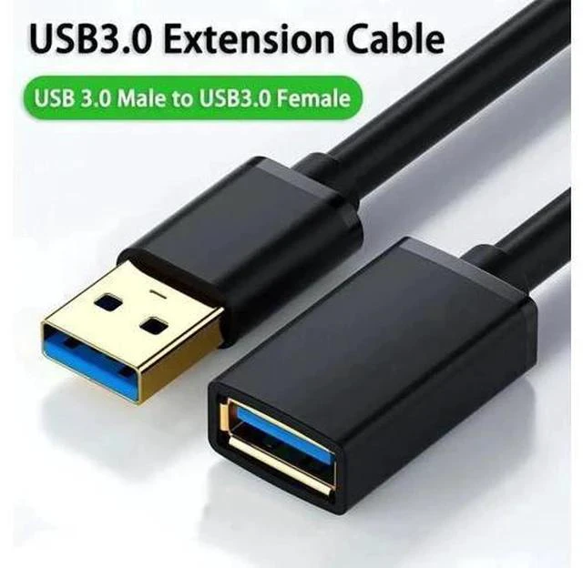 Main image of 1.64ft USB 3.0 Male to Female Extension Cable, High Speed Cord for Flash Drive, Hard Drive, Keyboard, Mouse, Game Console, Printer & Webcam