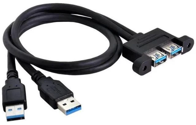 Alt view image 4 of 6 - 0.5M Dual USB3.0 Front Panel Header Male to Dual USB3.0 Female Panel Mount Extension Cable