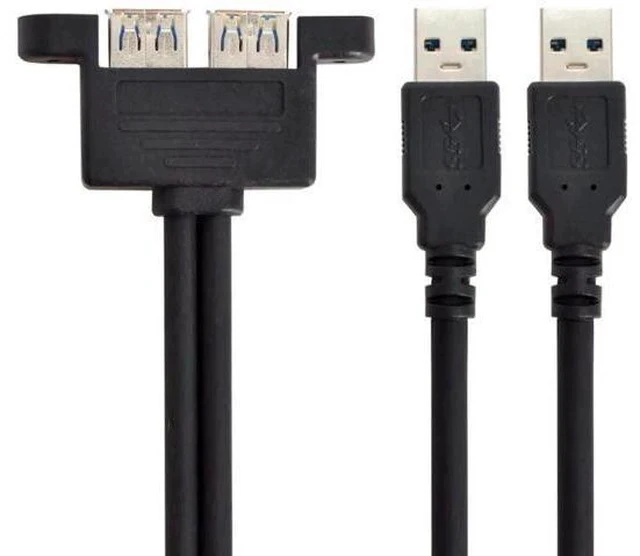 Alt view image 5 of 6 - 0.5M Dual USB3.0 Front Panel Header Male to Dual USB3.0 Female Panel Mount Extension Cable