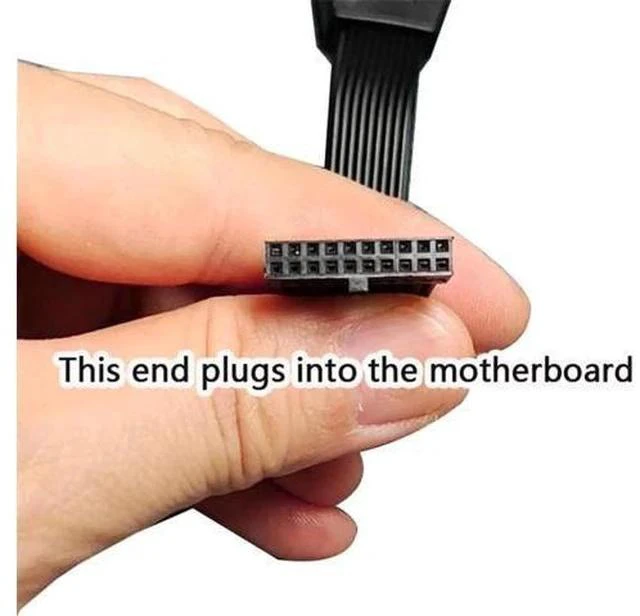 Alt view image 3 of 3 - 14.7CM(5.8IN) USB3.0 Mainboard Header Female to External Male Extension Cable, Internal Host Port Extend Cord