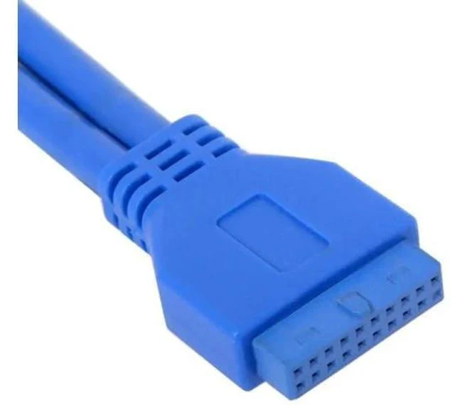 Alt view image 2 of 7 - 0.5M Panel Mount USB3.0 19/20Pin Header Male to Dual USB3.0 Female Extension Cable