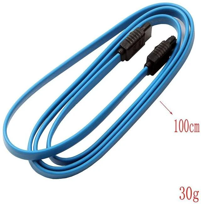 Alt view image 4 of 4 - High-Speed SATA 3.0 Data Cable SATA III HDD/ODD Serial Cable, Dual-Head with Latching Clips, Straight Connector, 6Gbps for Hard Drive / Optical Drive Connection - 0.5m