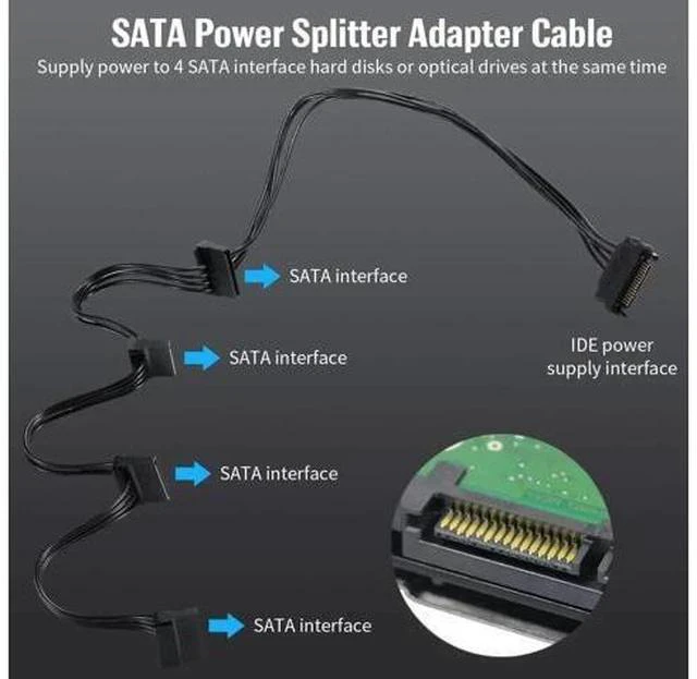 Alt view image 2 of 7 - PCIe 4X to 6 SATA Expansion Card, 6Gbps SATA3.0 Controller with LED Indicator, 6 SATA Cables & 15PIN Power Cable for Windows Linux