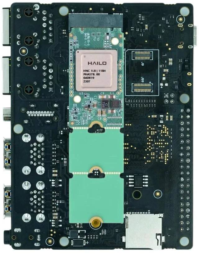 Alt view image 2 of 7 - StarFive VisionFive2 13TOPS AI KIT,13TOPS Hailo-8L, 8GB RAM, StarFive JH7110, x2 GbE LAN Port, RISC-V Single Board Computer AI Deepl Edge Machine (No WiFi Moudle,Standard Kit)