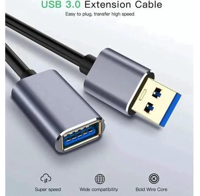 Alt view image 4 of 7 - 3.3FT USB 3.0 Extension Cable, Type A Male to Female High Speed Cord for Webcam, GamePad, Keyboard, Flash Drive, Hard Drive, Printer