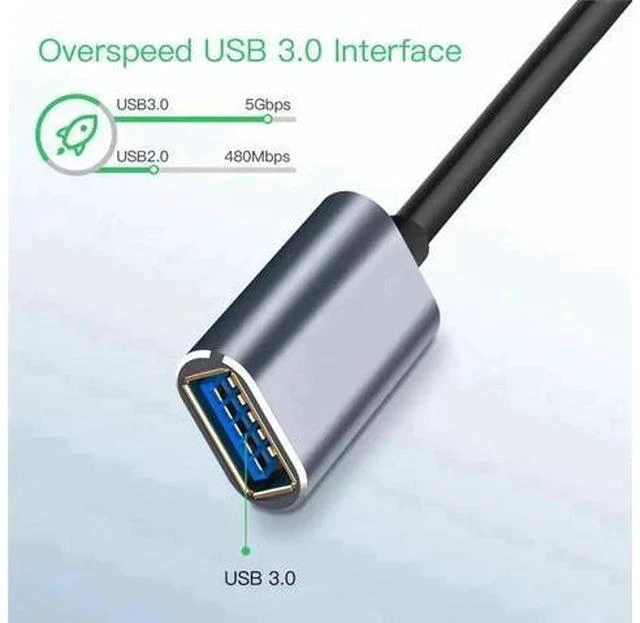 Alt view image 7 of 7 - 3.3FT USB 3.0 Extension Cable, Type A Male to Female High Speed Cord for Webcam, GamePad, Keyboard, Flash Drive, Hard Drive, Printer