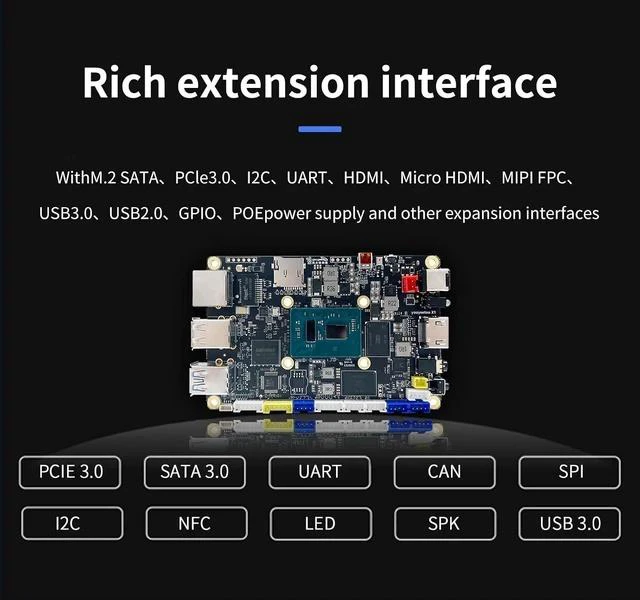 Alt view image 4 of 5 - X1 - N5105 x86 Windows Linux Single Board Computer - Mini PC - Dual 4K Media Server- Dual M.2 Slots Support 2280 NVMe mSATA SSD/WiFi 6 Moudle - PCIE 3.0,NFC (X1(4GB RAM, no eMMC))