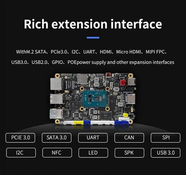 Alt view image 7 of 7 - X1/X1S - N5095 x86 Windows Linux Single Board Computer - Mini PC Dual 4K Media Server-Dual M.2 Slots Support 2280 NVMe mSATA SSD/WiFi 6 Moudle PCIE 3.0,NFC (X1S(4GB RAM+64GB eMMC))