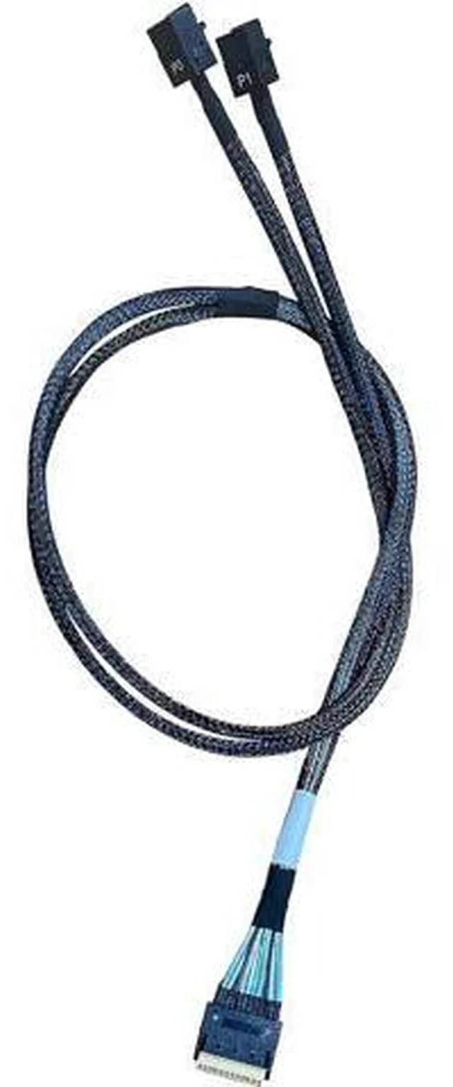 Main image of 80CM PCIe 4.0 MCIO Fanout Cable, SFF-TA-1016 8i 74Pin Mini Cool Edge IO to Dual SFF-8639 U.2 NVMe Storage Cable with Independent Power Supply