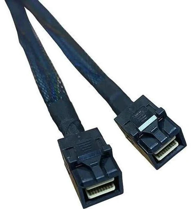 Alt view image 7 of 7 - 80CM PCIe 4.0 MCIO Fanout Cable, SFF-TA-1016 8i 74Pin Mini Cool Edge IO to Dual SFF-8639 U.2 NVMe Storage Cable with Independent Power Supply