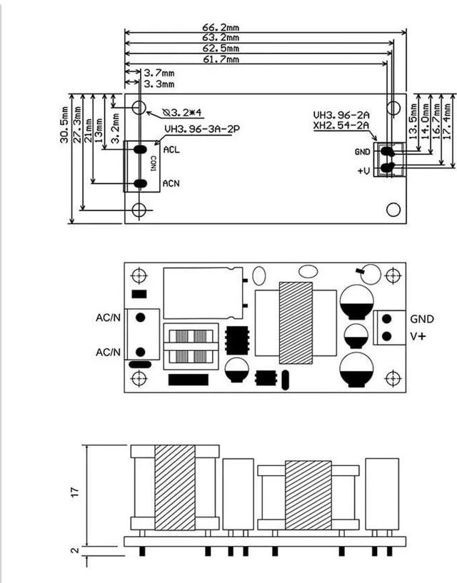 Alt view image 3 of 3 - AC to DC Precision Buck Power Supply Module AC 120V 220V (100V-264V) to 5V 2A 10 Watts with Indicator Light Isolated Step-Down Power Module - Upgraded Version (5V 2A)