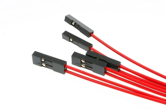 Alt view image 5 of 5 - Motherboard Extension Cable Set 22AWG Silver Plated Cable Gold-plated Plug Power SW POWER LED HDD LED RESET SW Four Kinds Extension for PC DIY (0.5meters , Red)