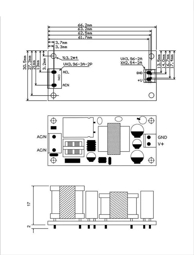 Alt view image 3 of 3 - AC to DC Precision DC 5V 2A 10W Power Supply Module AC 120V 85V-265V 50 60Hz to 5V Isolated Industrial Grade Built-in Power Module(5V 2A)