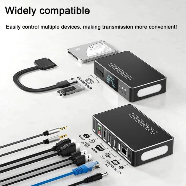 Alt view image 2 of 7 - ENC1-V3P 4K30 HDMI NDI Encoder with Built-in Tally, H.265 Compression, and Multi-Protocol Support for Professional Live Streaming and Studio Use (with DIN Mount)