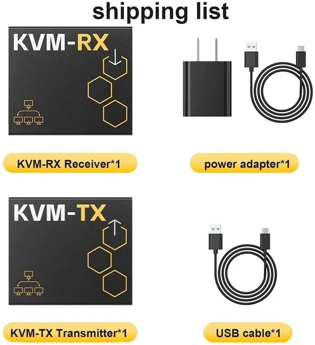 Alt view image 2 of 7 - HD-MI KVM Extender Over Cat5e/Cat6, 1 Transmitter to Multiple Receivers, USB Keyboard Mouse Control, IR Remote, 150m Transmission Distance,Support HDMI 1.4b HDCP 1.4 (KVM-RX+TX)