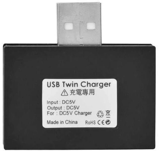 Alt view image 2 of 7 - Black Mini USB 2.0 Splitter Hub, Male to Dual 2-Port USB Charging Adapter Converter, Portable Twin USB Port Expander for Phones, Laptops and Power Banks