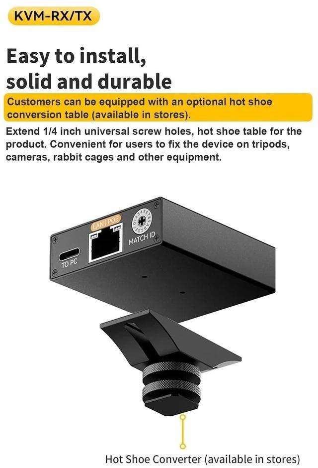 Alt view image 6 of 7 - HD-MI KVM Extender Over Cat5e/Cat6, 1 Transmitter to Multiple Receivers, USB Keyboard Mouse Control, IR Remote, 150m Transmission Distance,Support HDMI 1.4b HDCP 1.4 (KVM-RX+TX)