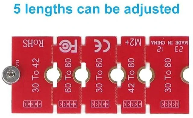 Alt view image 7 of 7 - NGFF NVME M2 M2PLUS 2230 to 2280 Adapter Card 2230, 2242, 2260, 2280 Extended Transfer Long Size Change for M.2 U.2 M3 M.3 SSD (1Piece)