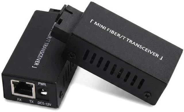 Alt view image 2 of 7 - Gigabit Fiber Optical Media Converter Network Transceiver 100/1000Mbps | MINI; 1.25G; Auto-Negotiation, Single-mode; 20Km Transmission; SC/UPC,SC/APC to RJ45; US Power Adapter